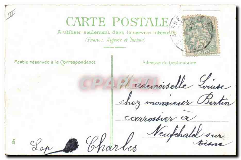 CPA Fantaisie Main Fleurs  — Rückseite