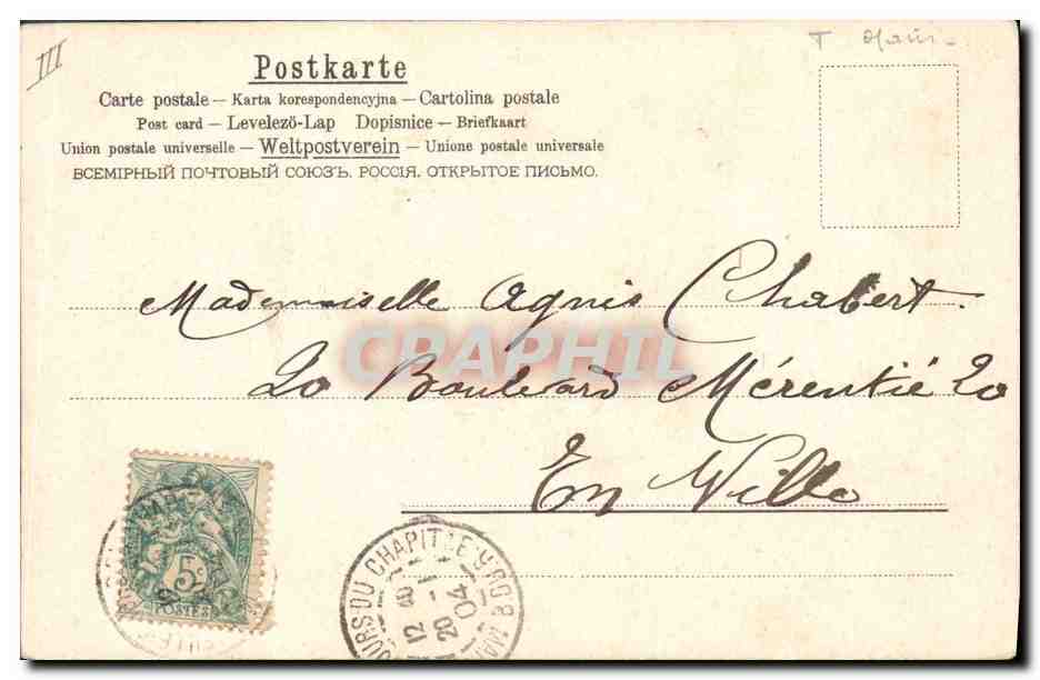 CPA Fantaisie Main Fleurs  — Verso