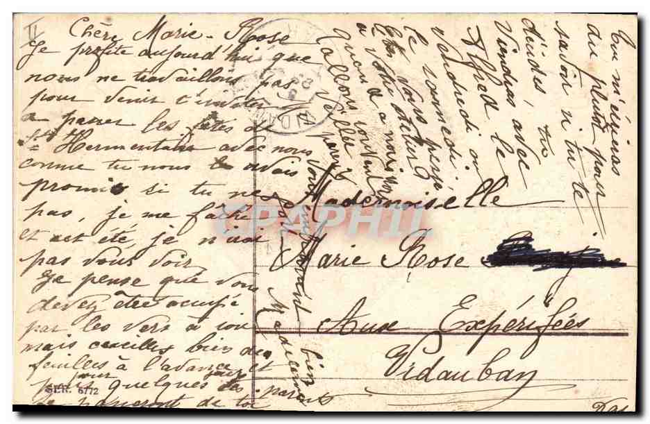 CPA Fantaisie Main Fleurs  — Verso
