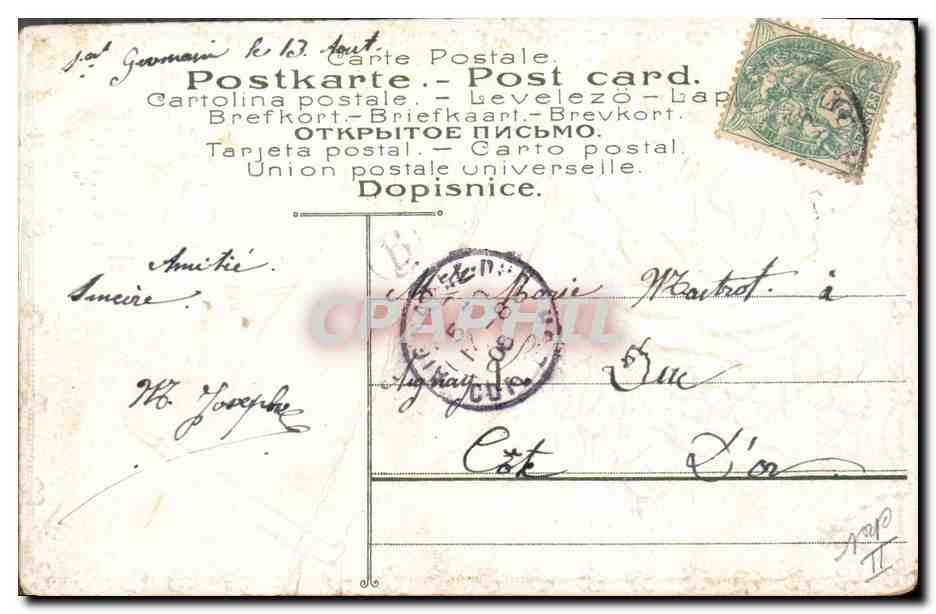 CPA Fantaisie Main Fleurs  — Verso