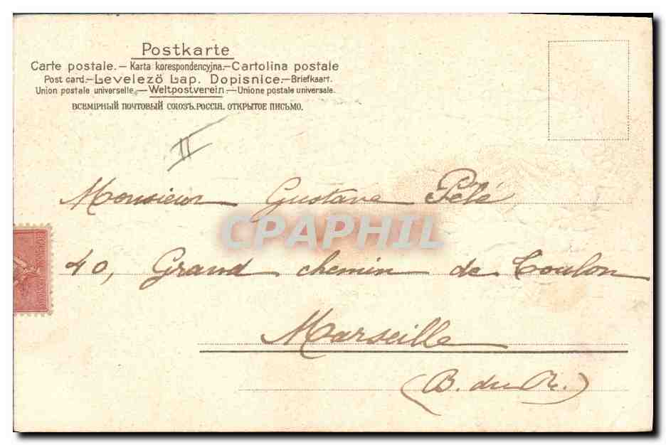 CPA Fantaisie Main Fleurs  — Verso