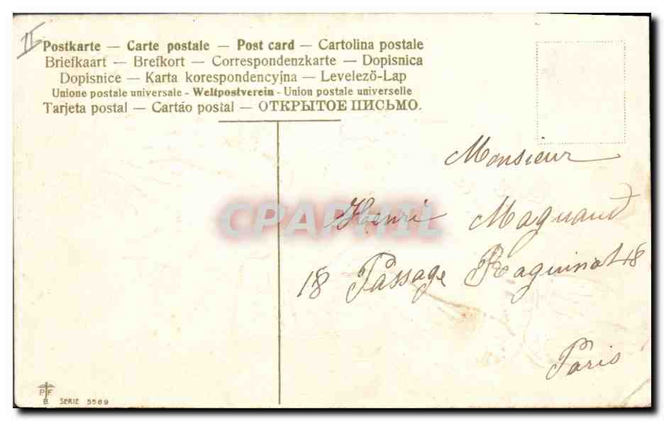 CPA Fantaisie Main Fleurs Muguet — Verso