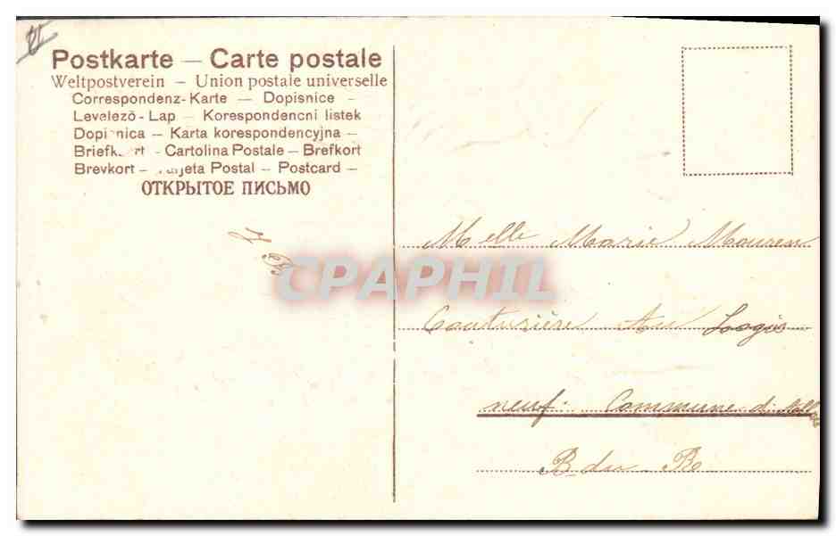 CPA Fantaisie Main Fleurs  — Verso