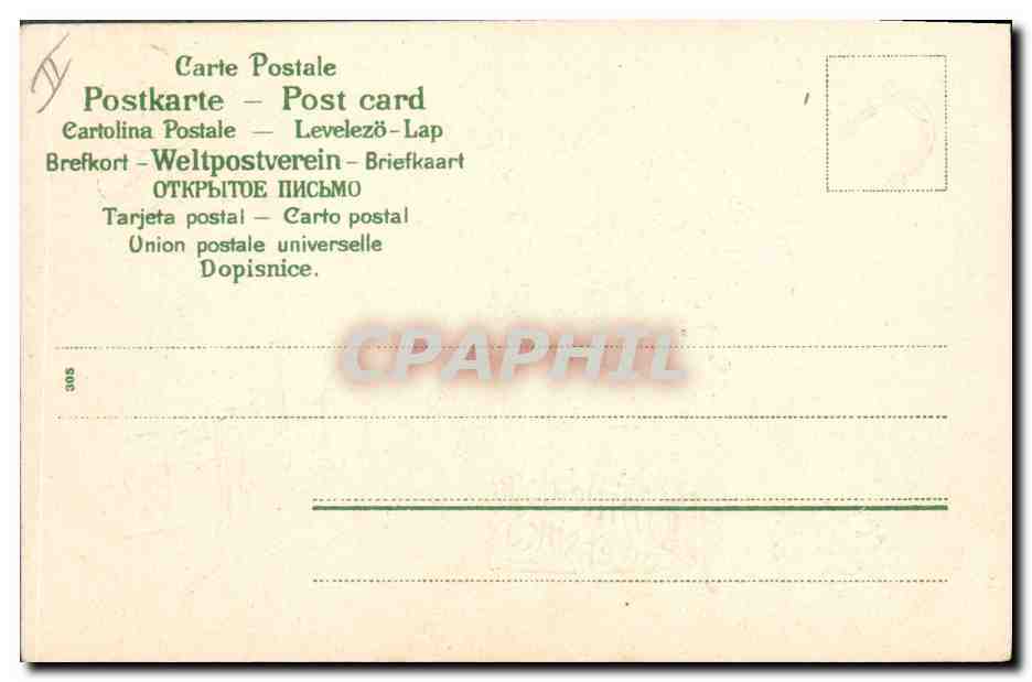 CPA Fantaisie Main Fleurs  — Verso