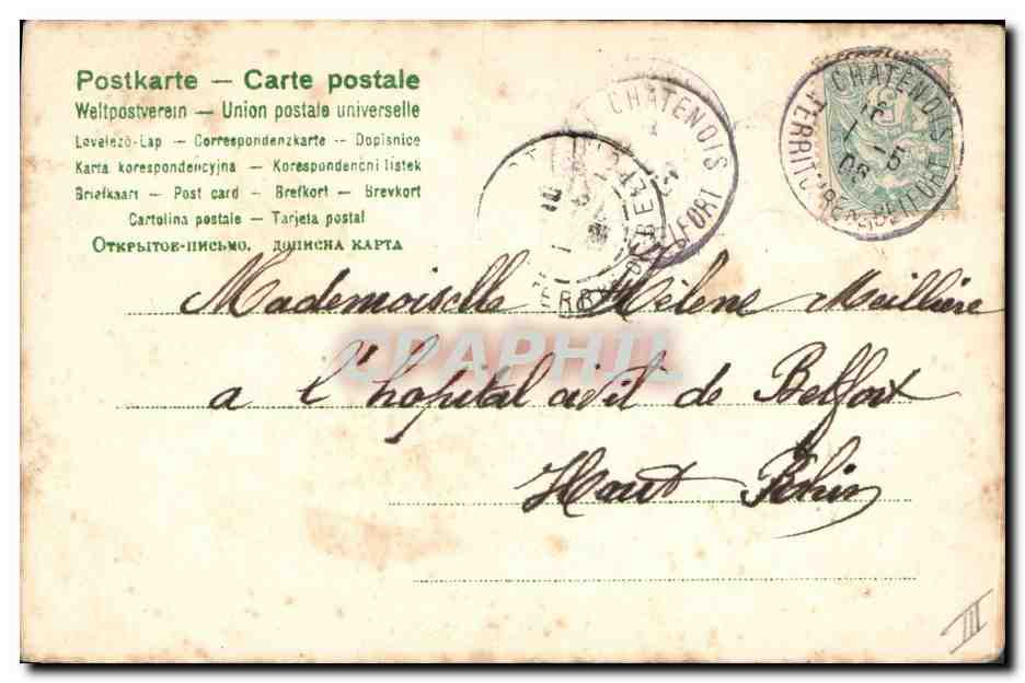 CPA Fantaisie Main Fleurs  — Verso