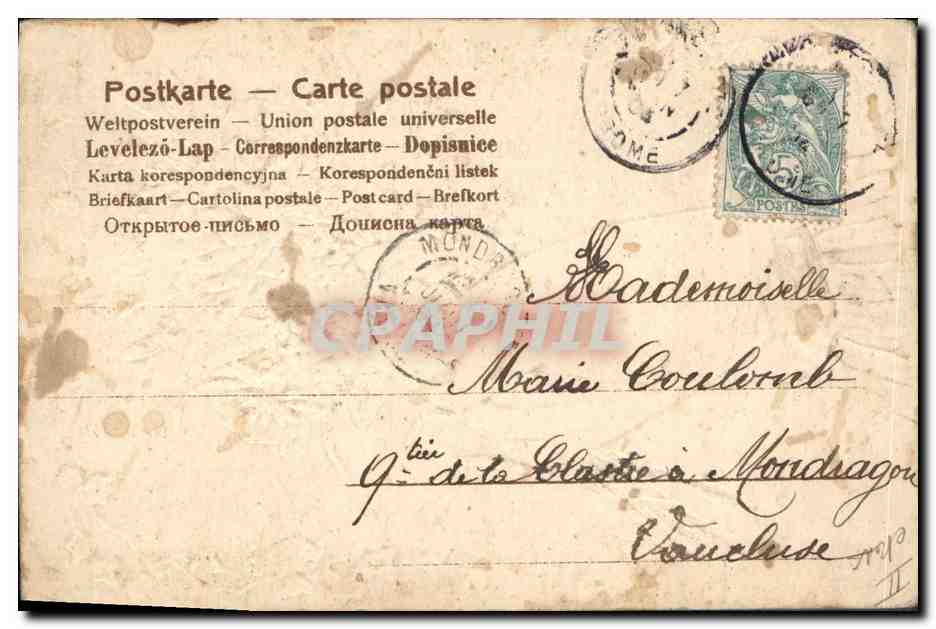 CPA Fantaisie Main Fleurs  — Verso