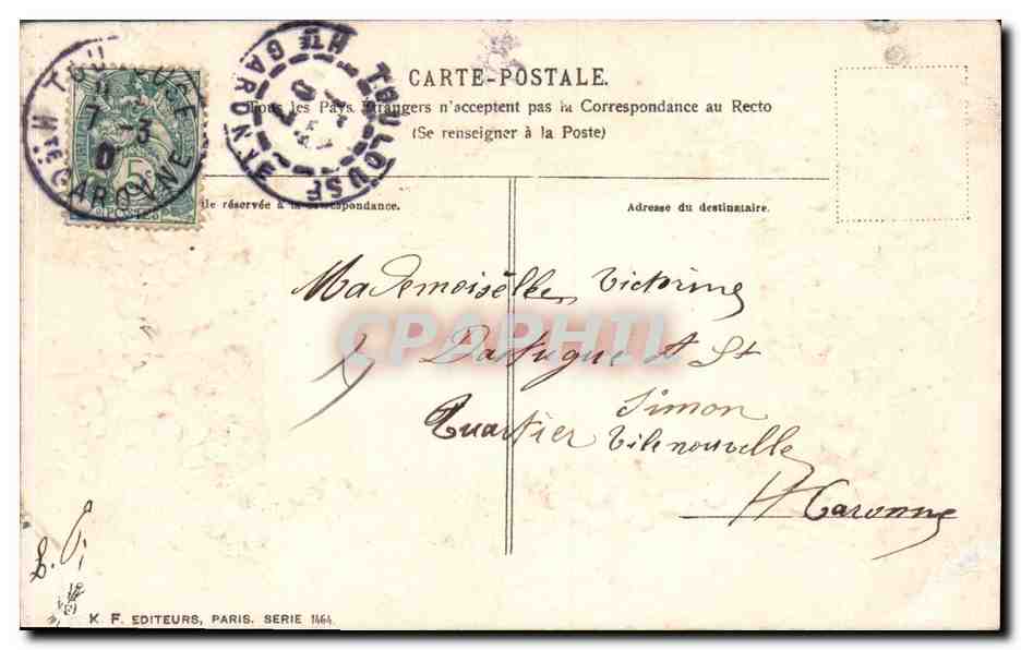 CPA Fantaisie Main Fleurs  — Verso