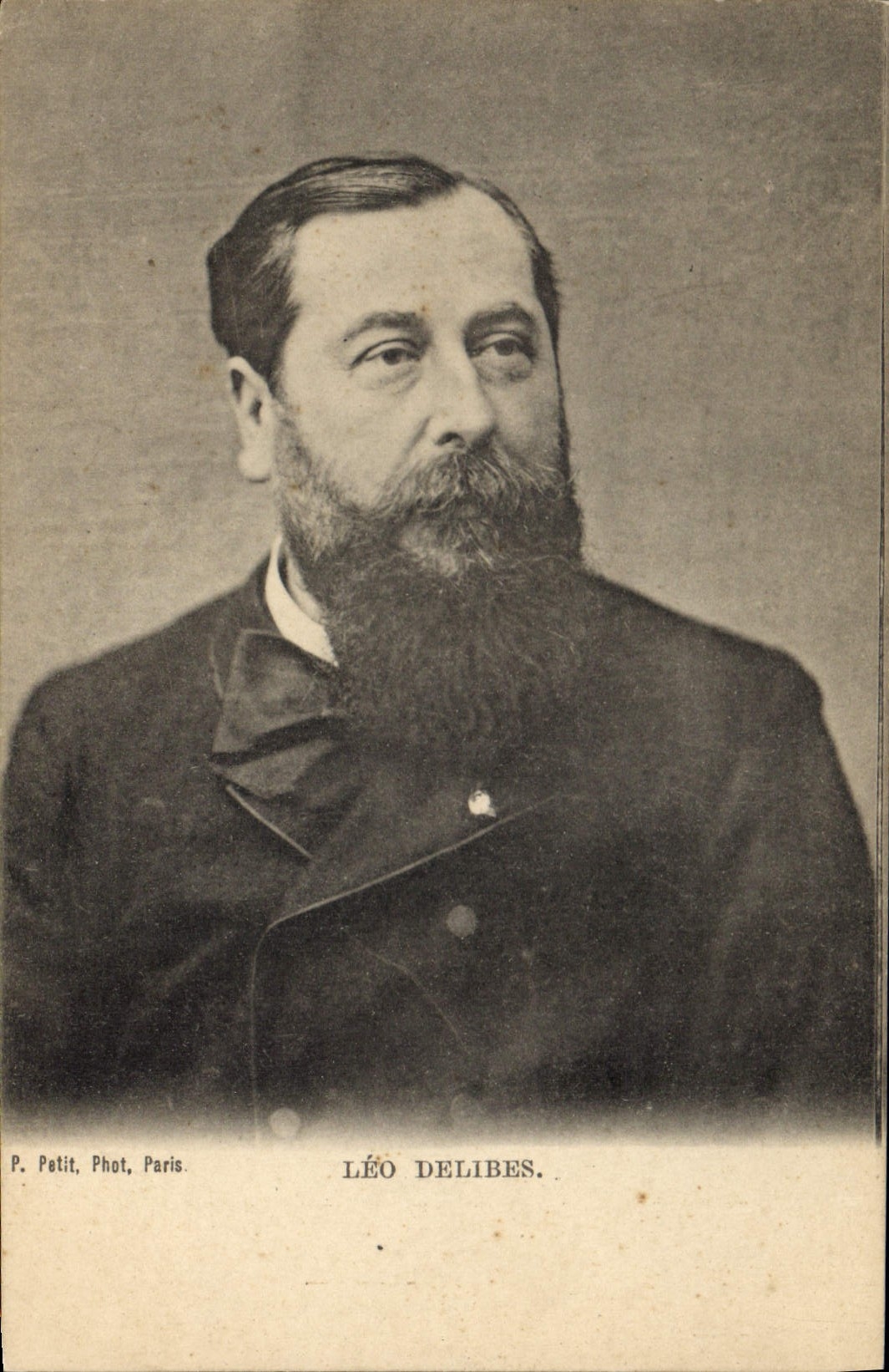 Léo Delibes — portrait — P. Petit, Phot. Paris