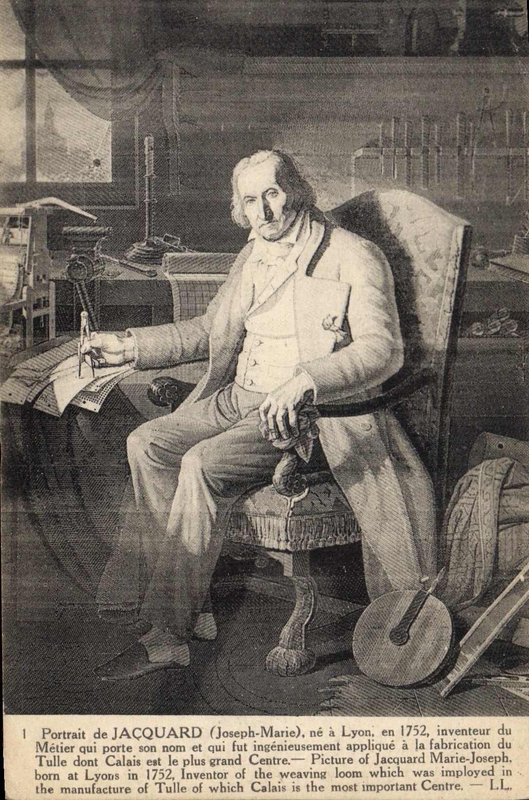 CPA Portrait de Jacquard Inventeur
