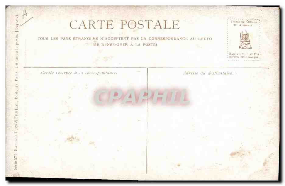 Friedrich Nietzsche — portrait — Éditions Romain, Paris, série 571 — Reverso