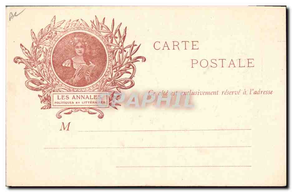 A. Capus — Portrait dans une bibliothèque — Les Annales Politiques et Littéraires — Verso