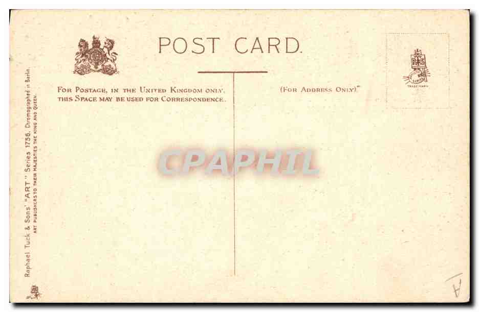 CPA Fantaisie Femme Eventail — Achterkant