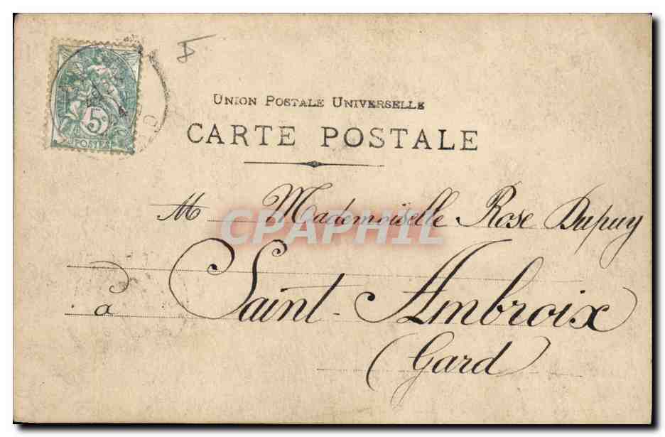 CPA Fantaisie Femme Eventail  — Verso