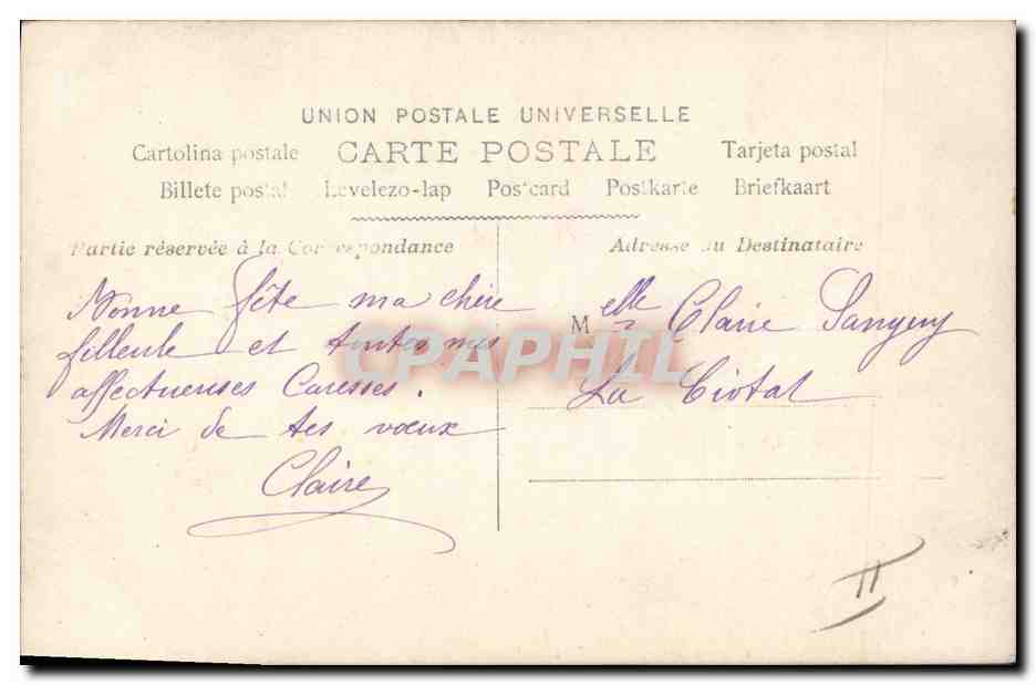 CPA Fantaisie Enfant Fleurs Eventail  — Rückseite
