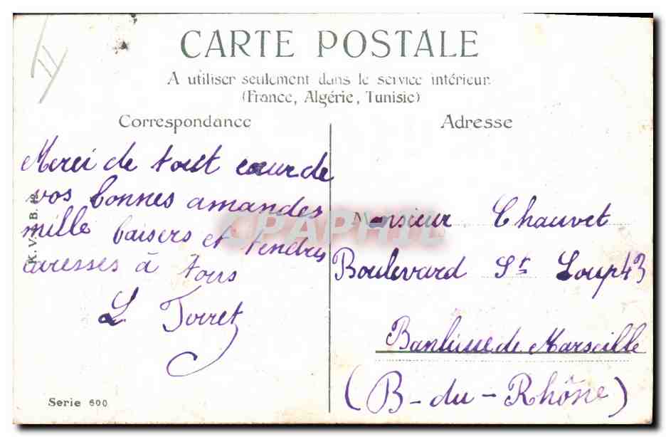 CPA Fantaisie Oiseaux Eventail  — Rückseite