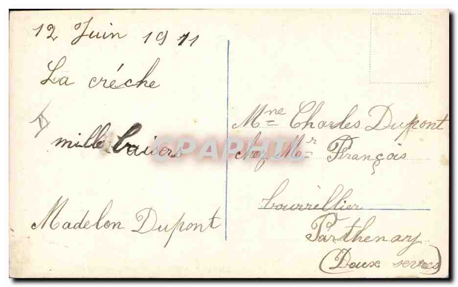 CPA Fantaisie Enfant Eventail  — Rückseite