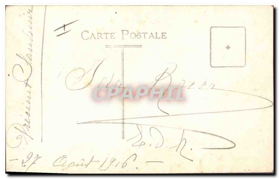CARTE PHOTO Fantaisie Femme Eventail — Reverso