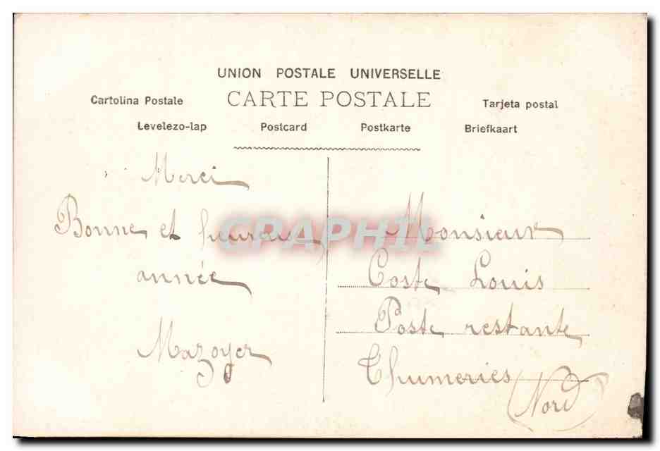 Femme en robe à franges — avec éventail décoratif — éditeur B. 0500 — Achterkant