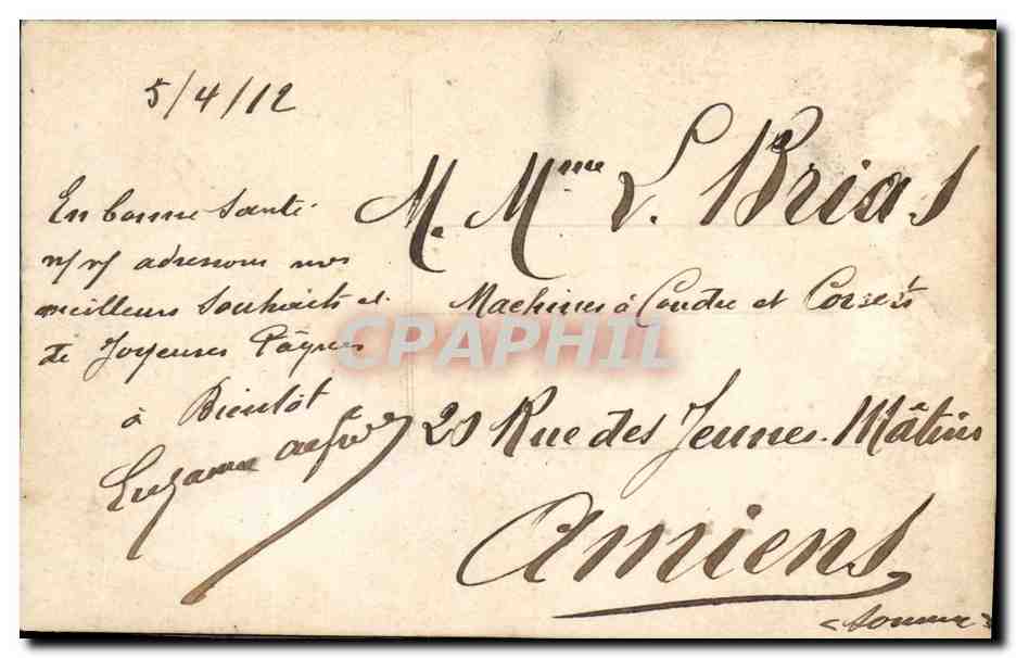 CPA Fantaisie Femme Eventail  — Rückseite