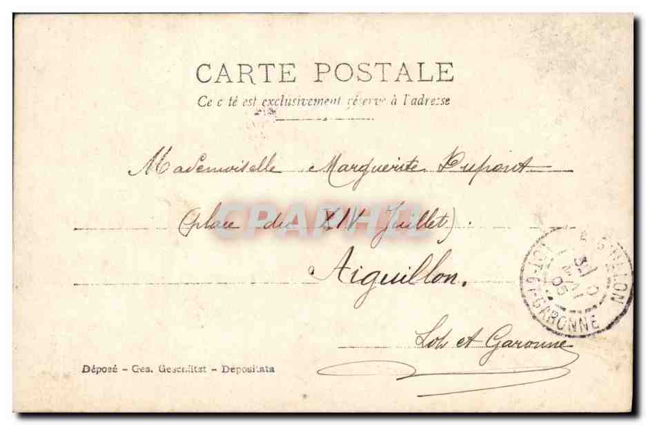 CPA Fantaisie Femme Eventail  — Rückseite