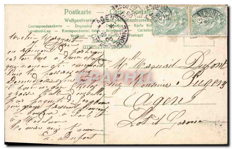 CPA Fantaisie Femme Eventail  — Verso
