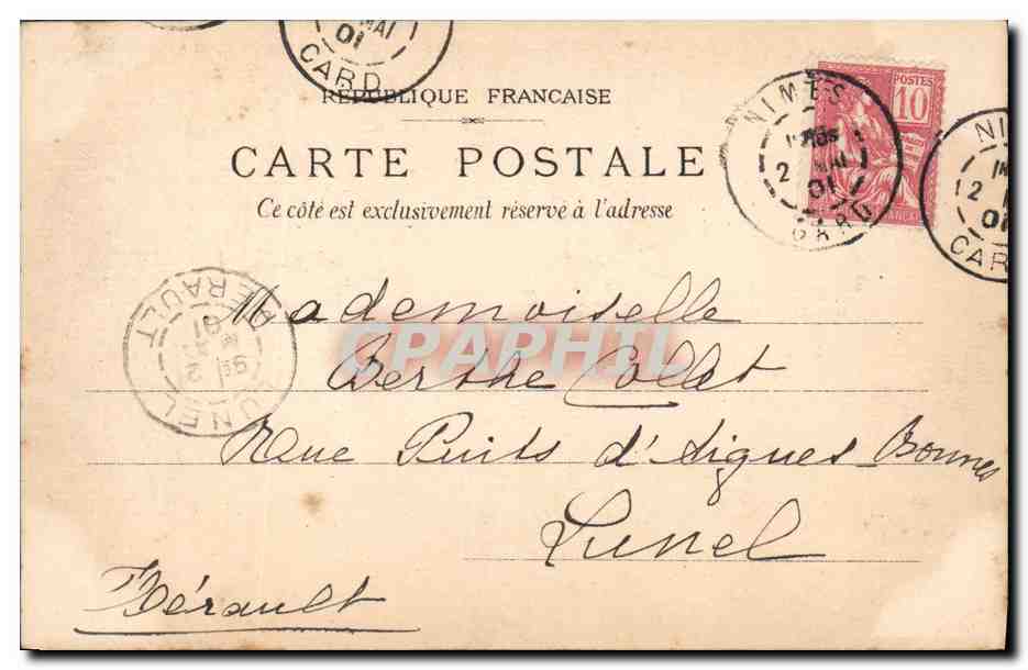 CPA Fantaisie Femme Eventail Maladroit — Verso