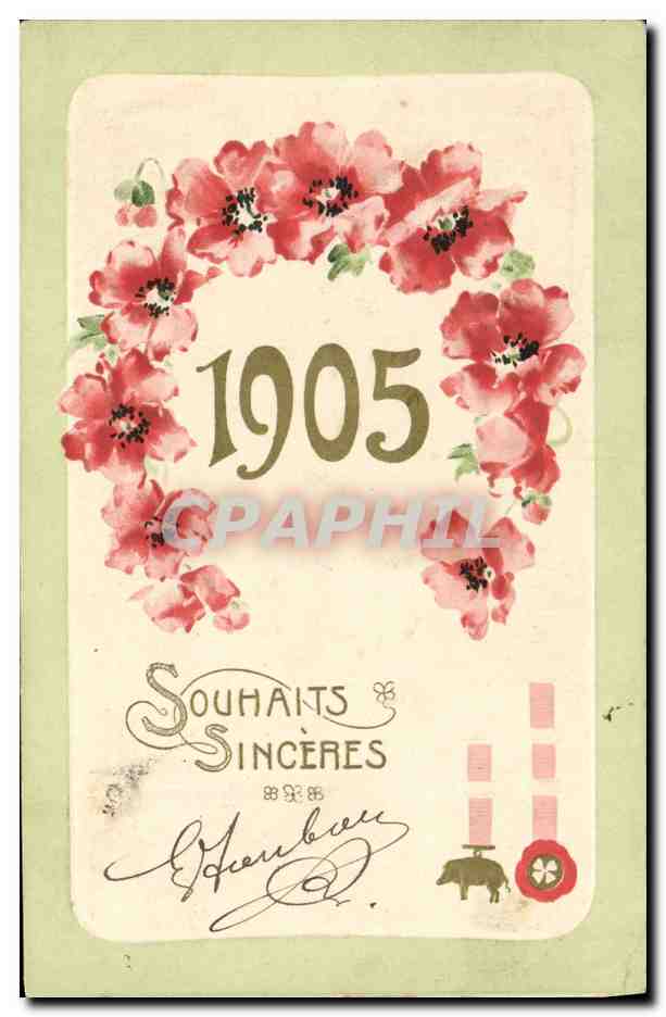 CPA Fantaisie Fleurs Annee 1905