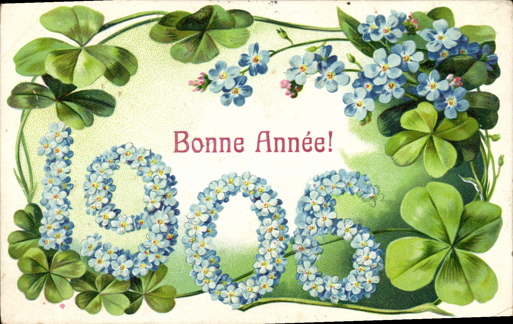 CPA Fantaisie Fleurs Annee 1906 Trefles