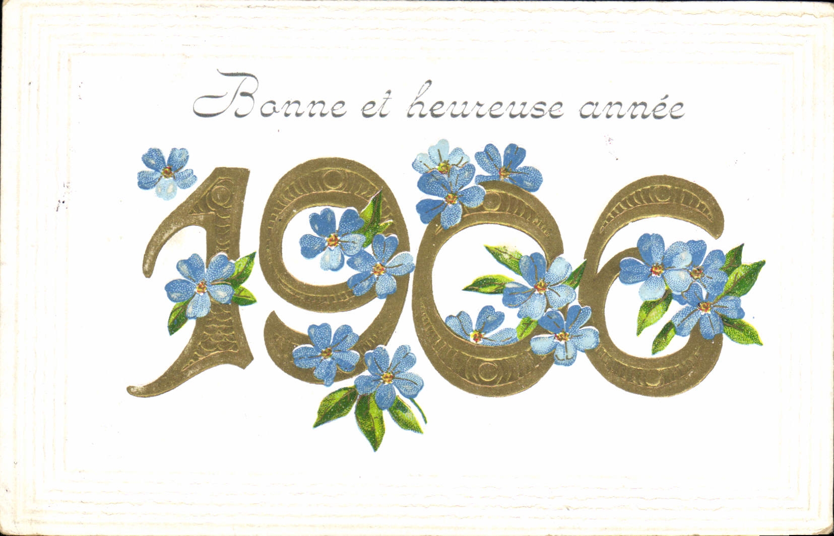 CPA Fantaisie Fleurs Annee 1906