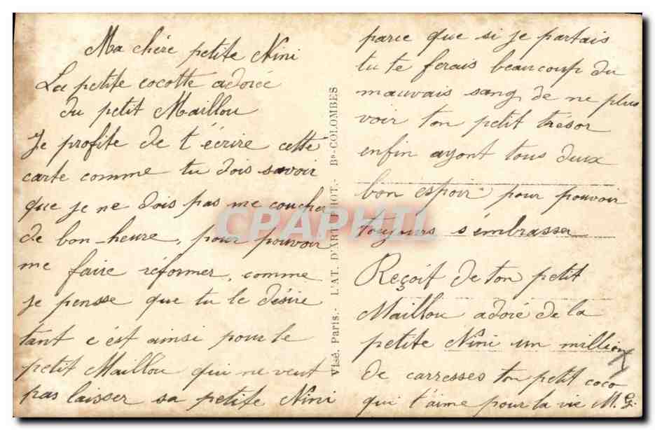 CPA Fantaisie Fleurs Femme Coeur  — Verso
