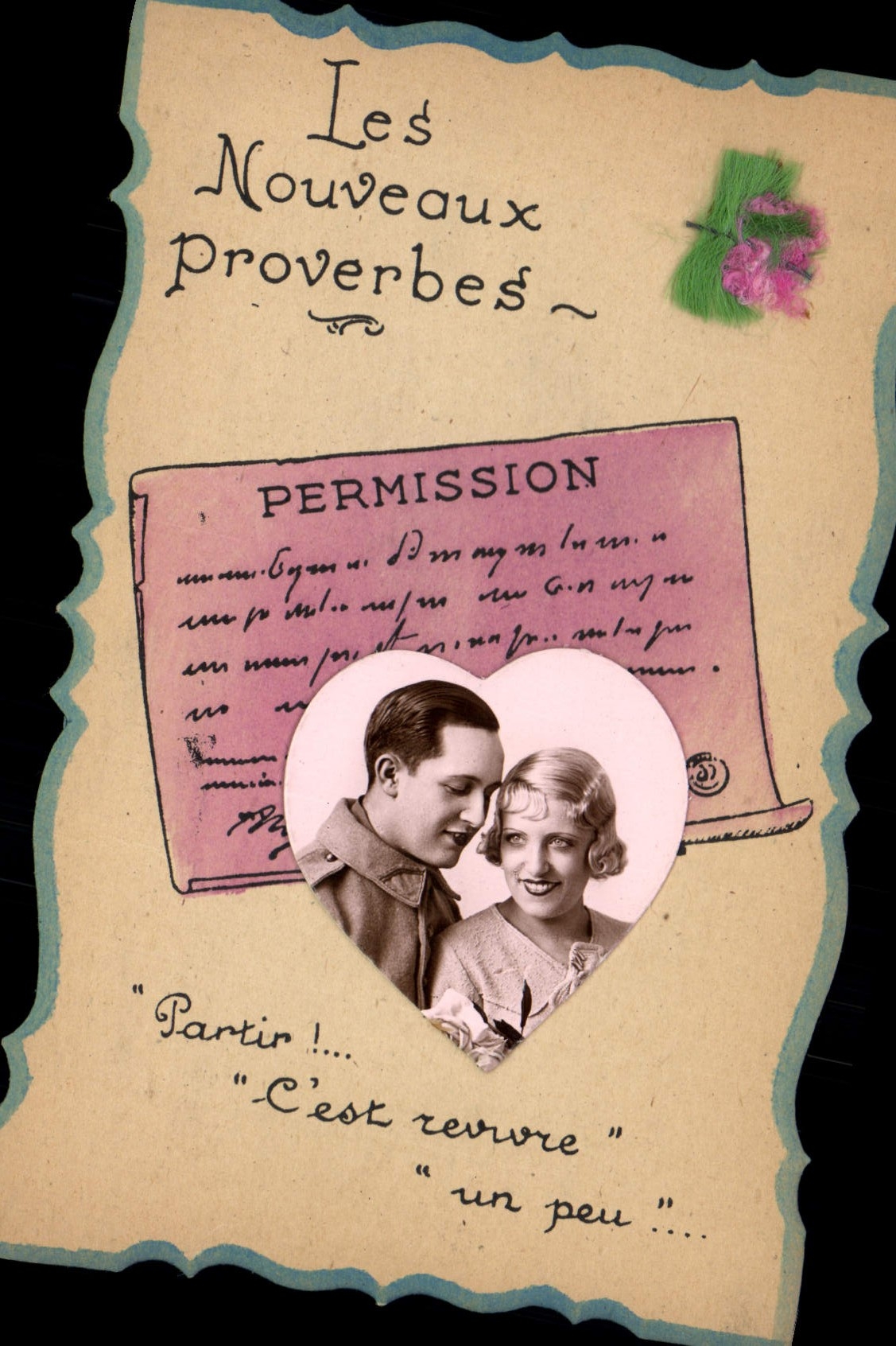 Les Nouveaux Proverbes — Permission — Éditeur non visible