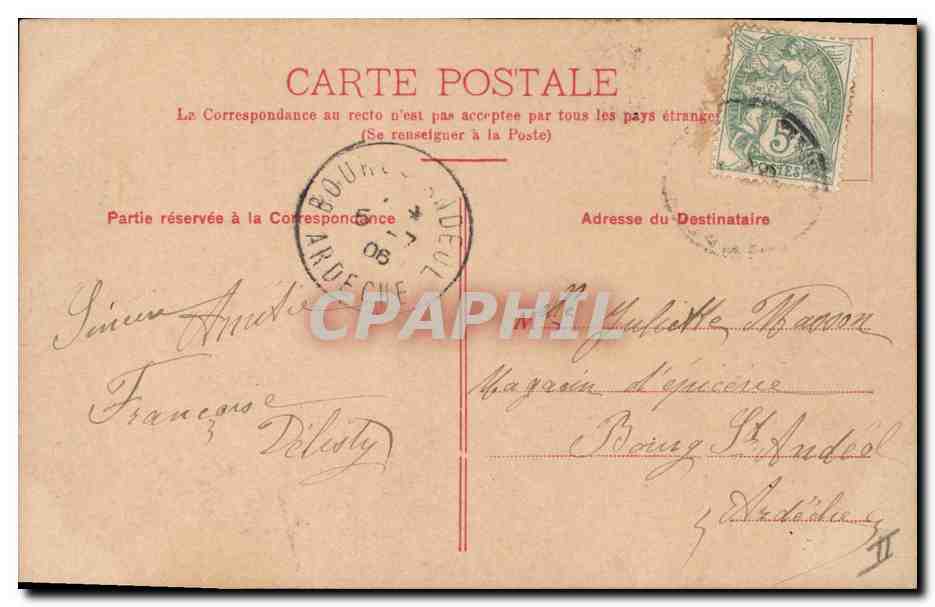 CPA Fantaisie Fleurs Enfant Coeur  — Verso