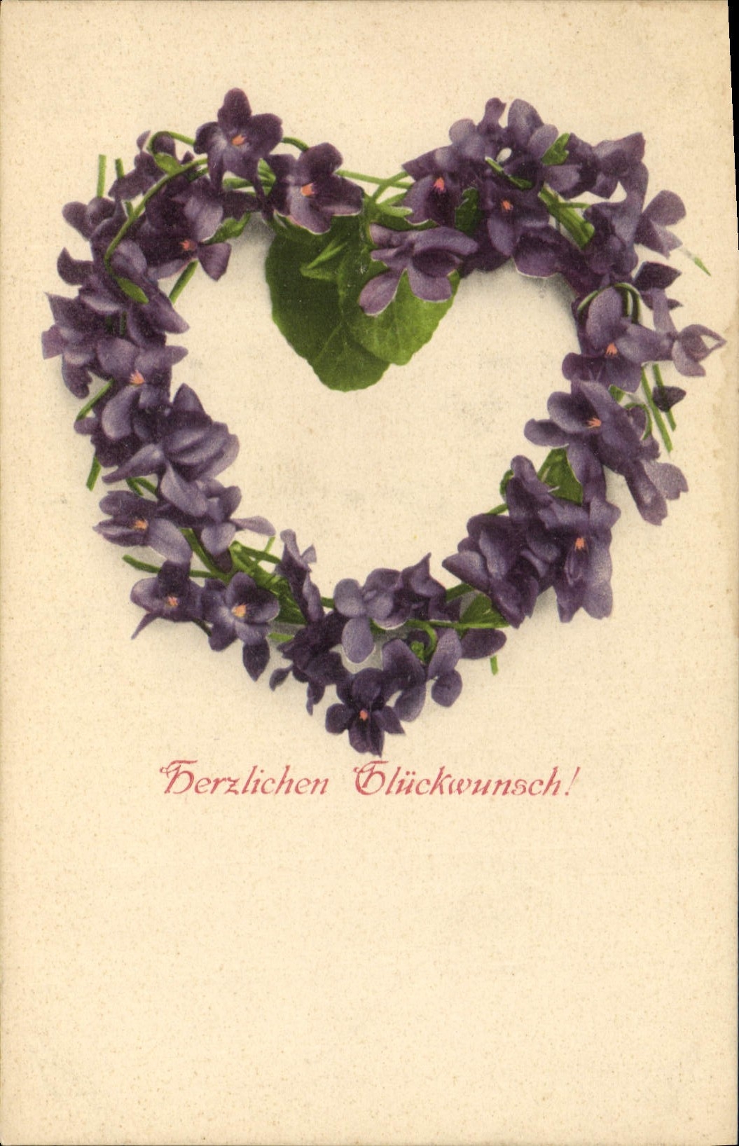 CPA Fantaisie Fleurs Coeur 