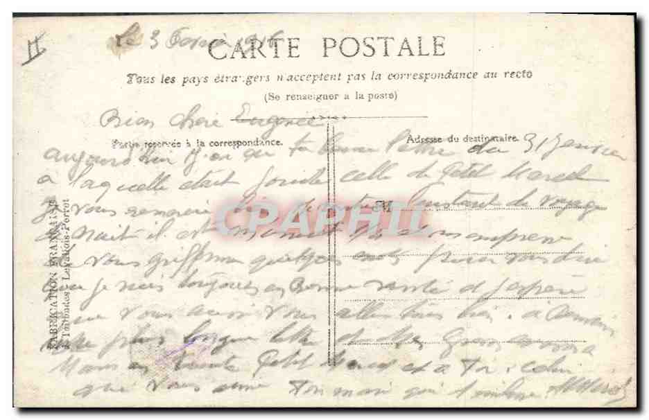 CPA Fantaisie Fleurs Enfant Soldat Militaria Coeur  — Rückseite