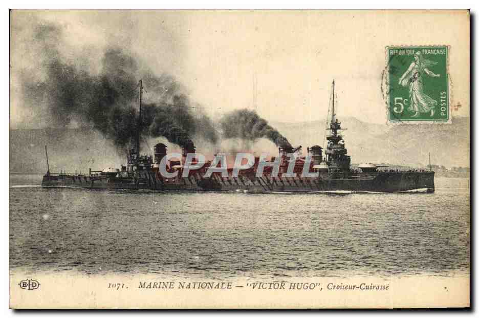 Marine Nationale — 'Victor Hugo', Croiseur-Cuirassé — Éditeur B.I.D. n°1071