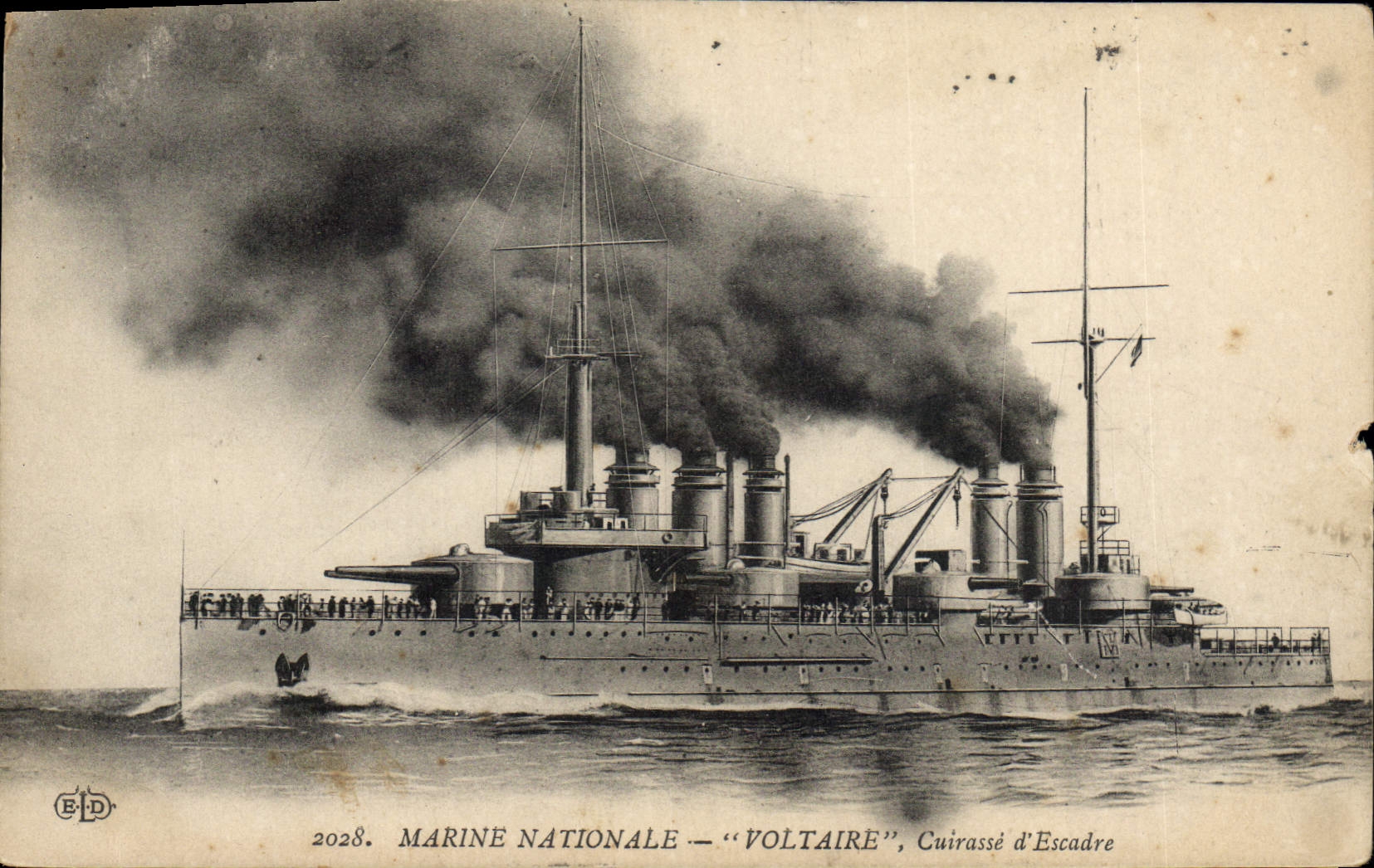 Marine Nationale — "Voltaire", Cuirassé d'Escadre — Éditeur EID, n° 2028