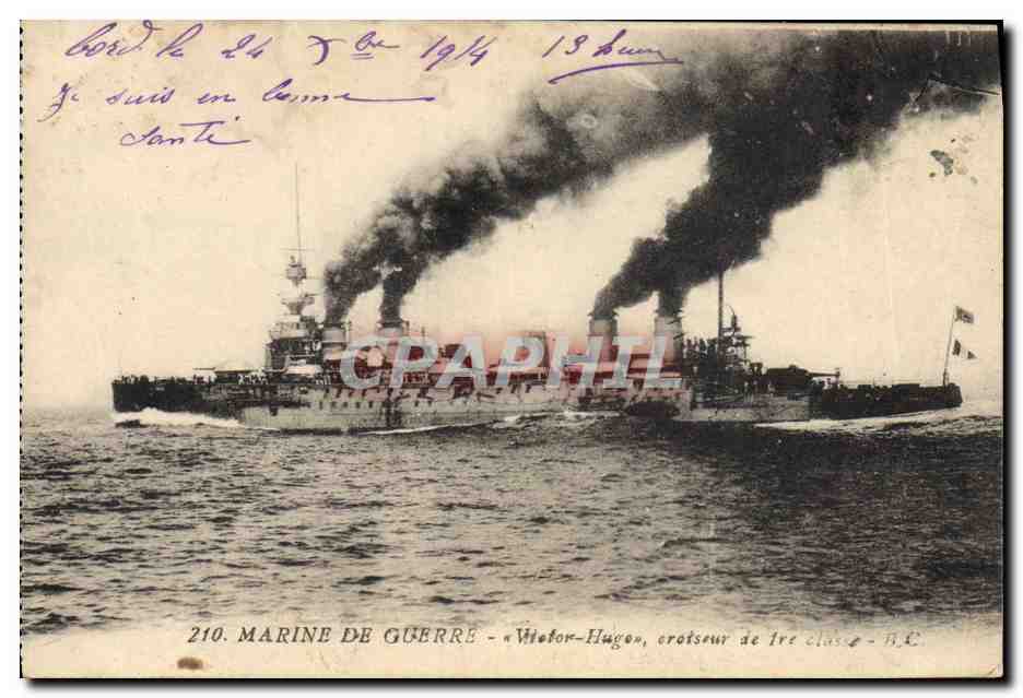 Victor-Huguenot — croiseur de 1re classe — Marine de Guerre