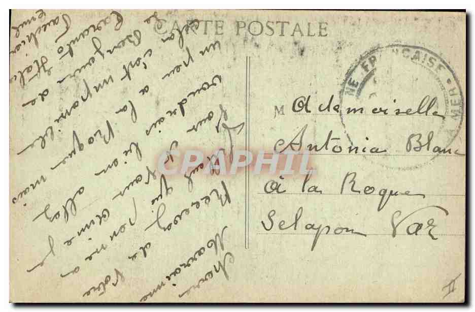 CPA Bateau de Guerre Verite Cuirasse Francais de 1er rang en manoeuvre de combat par grosse mer  — Verso