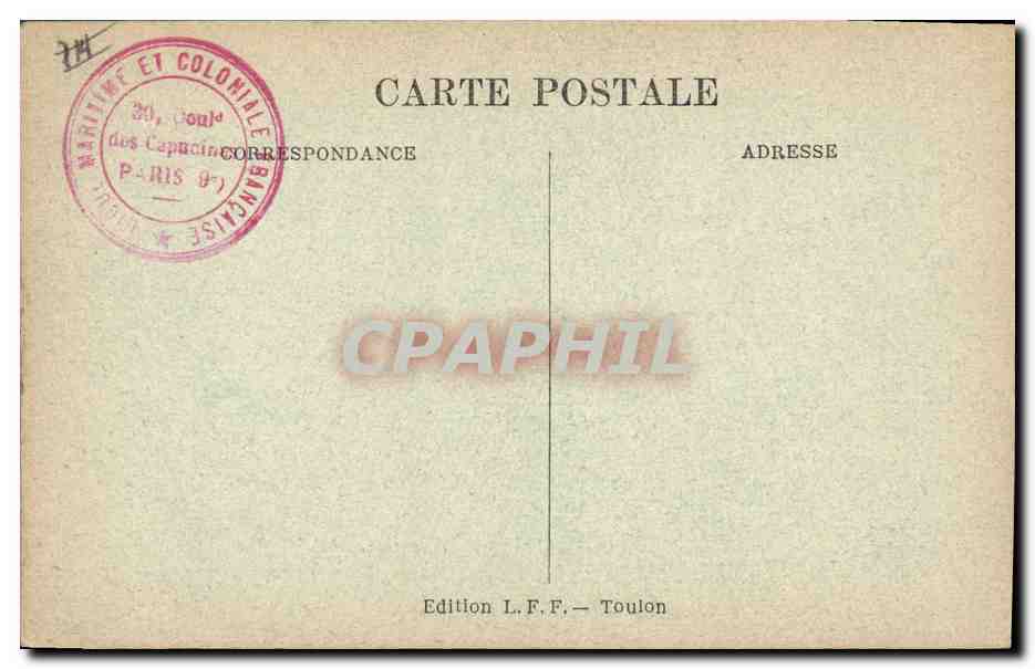 CPA Bateau de Guerre Verite  — Verso