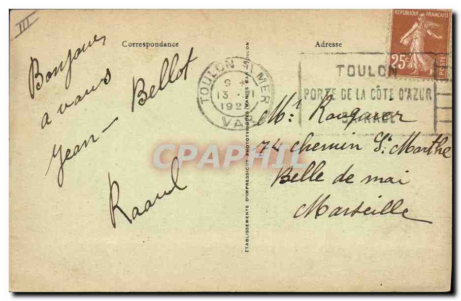 CPA Bateau de Guerre Cuirasse Voltaire  — Verso
