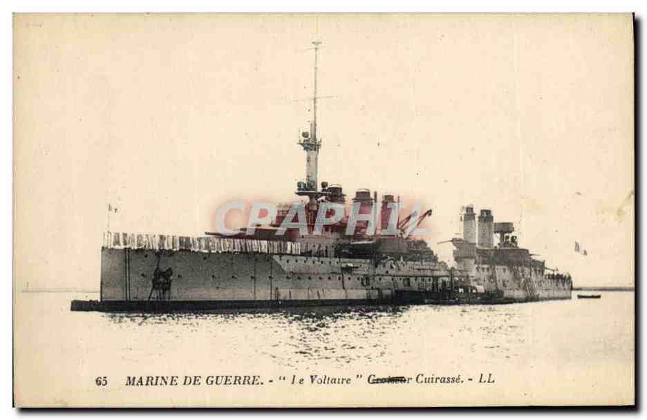 Le Voltaire — Croiseur Cuirassé — Marine de Guerre
