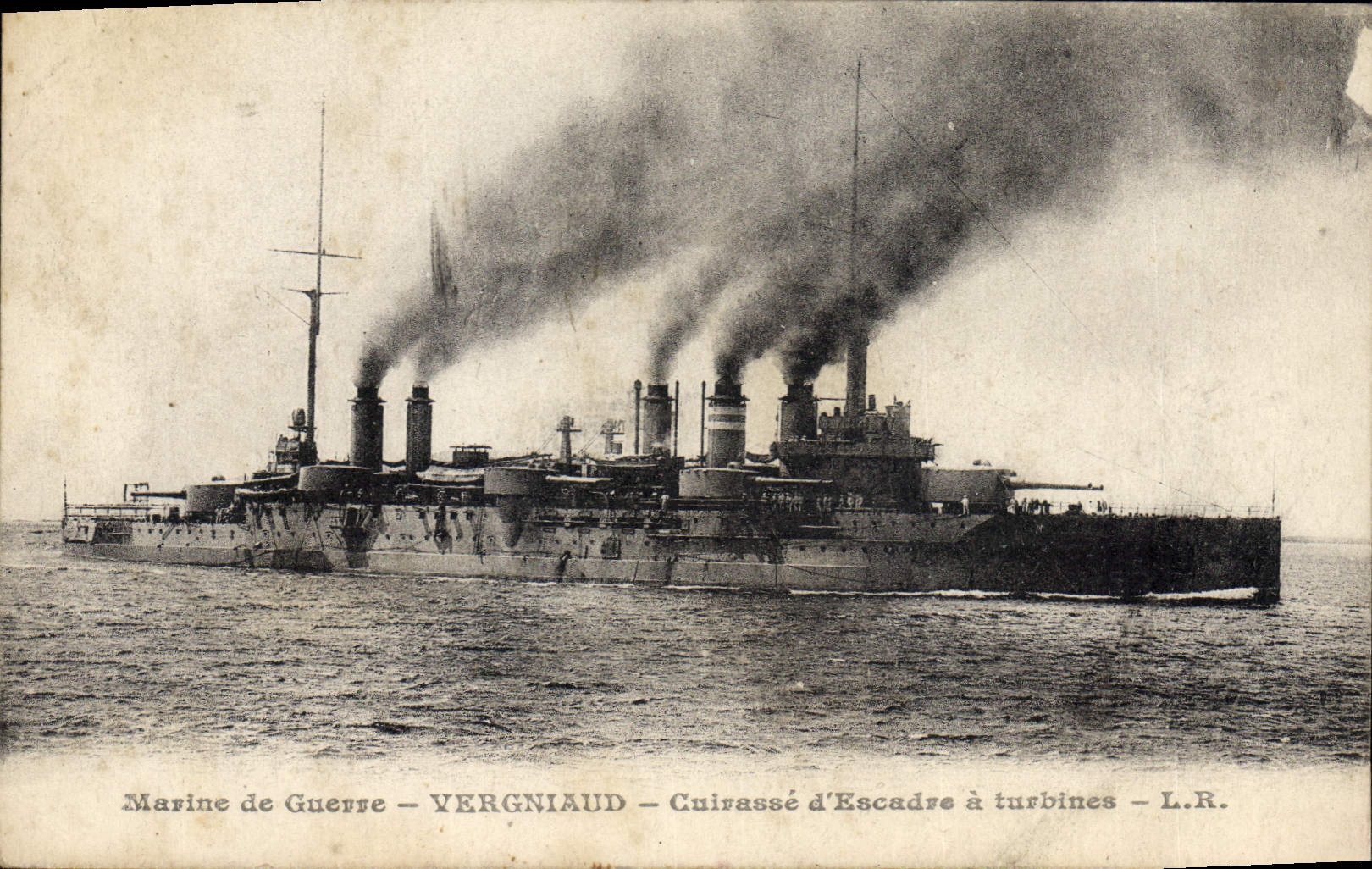 Cuirassé VERGNIAUD — Marine de Guerre — L.R.