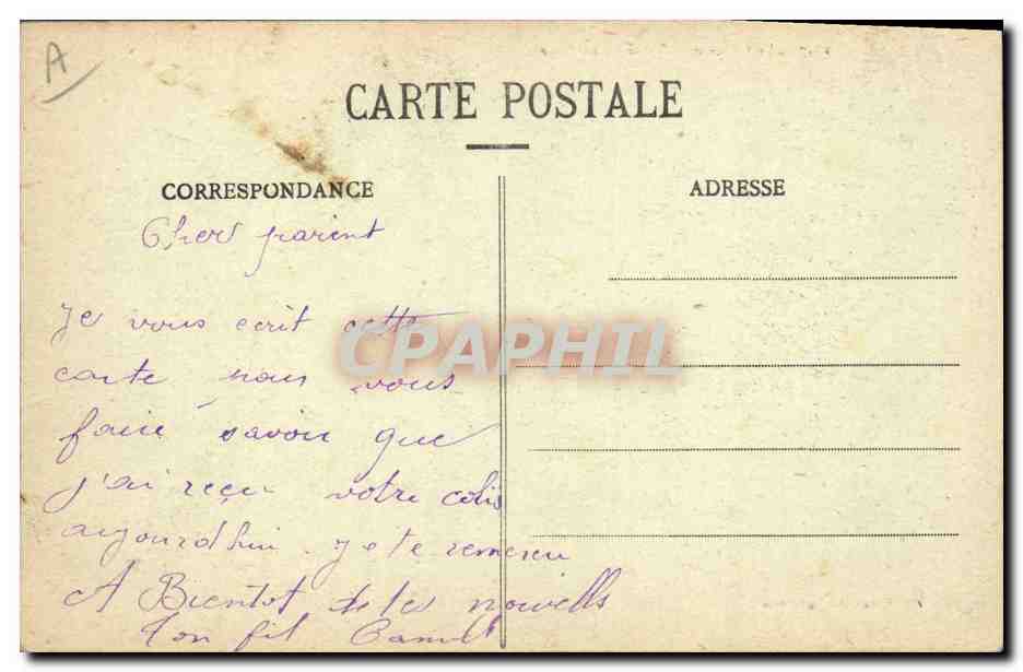 CPA Bateau de Guerre Le croiseur Cuirasse Victor Hugo  — Verso