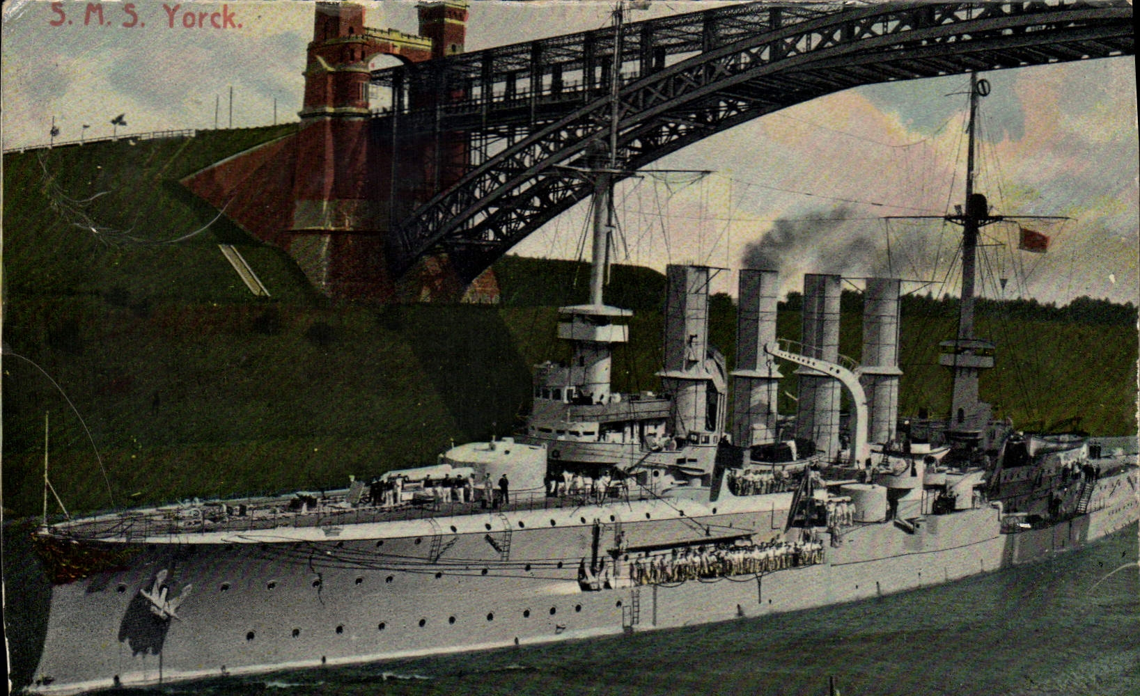 CPA Bateau de Guerre SMS York 