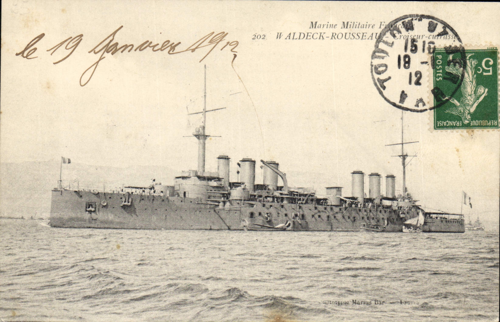 Cruiser corazzato Waldeck-Rousseau — Marina Militare Francese — n° 202