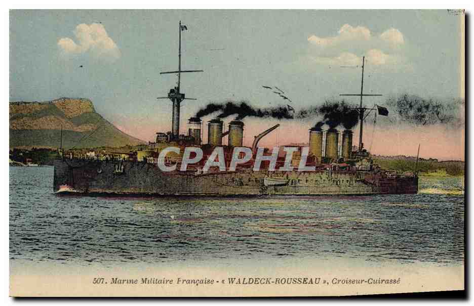 CPA Bateau de Guerre Waldeck Rousseau Croiseur Cuirasse 