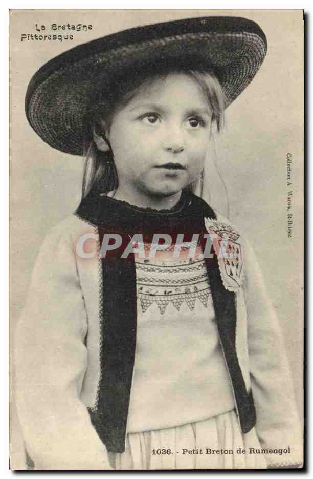 CPA Folklore Petit Breton de Rumengol 