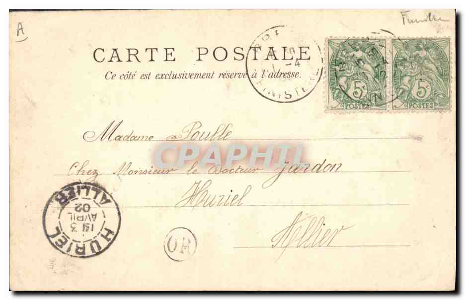 CPA Folklore Enfants et femmes de Chateaulin et Saint Nic Costumes de fete  — Verso