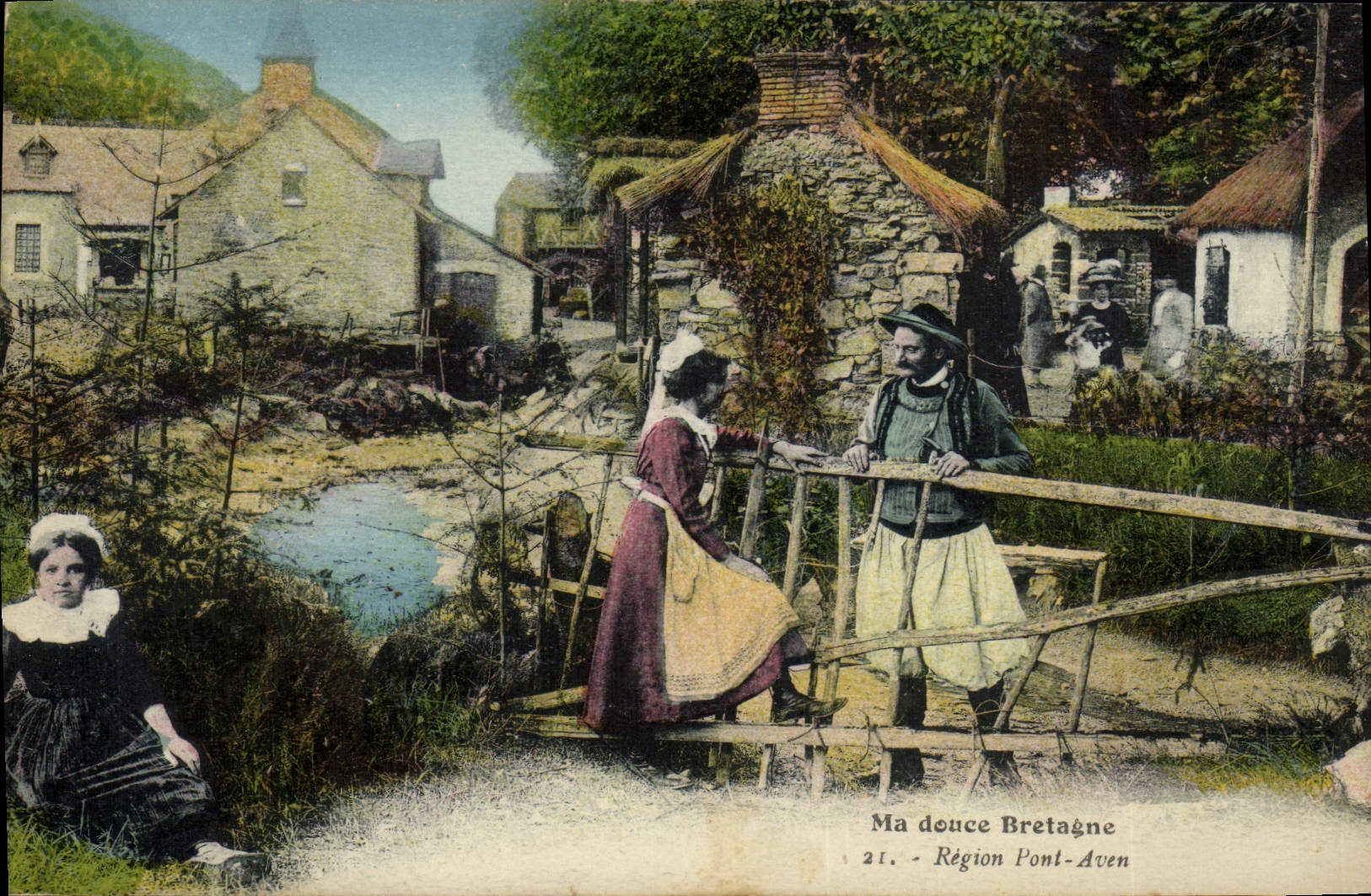 CPA Folklore Region Pont Aven 