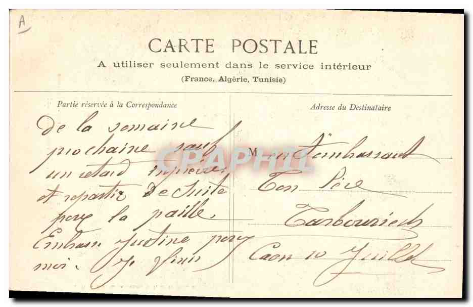 CPA Folklore Costume de Douarnenez a Audierne L'artisane  — Verso